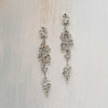 long crystal bubble gold and silver dangle wedding earrings, twigs and honey