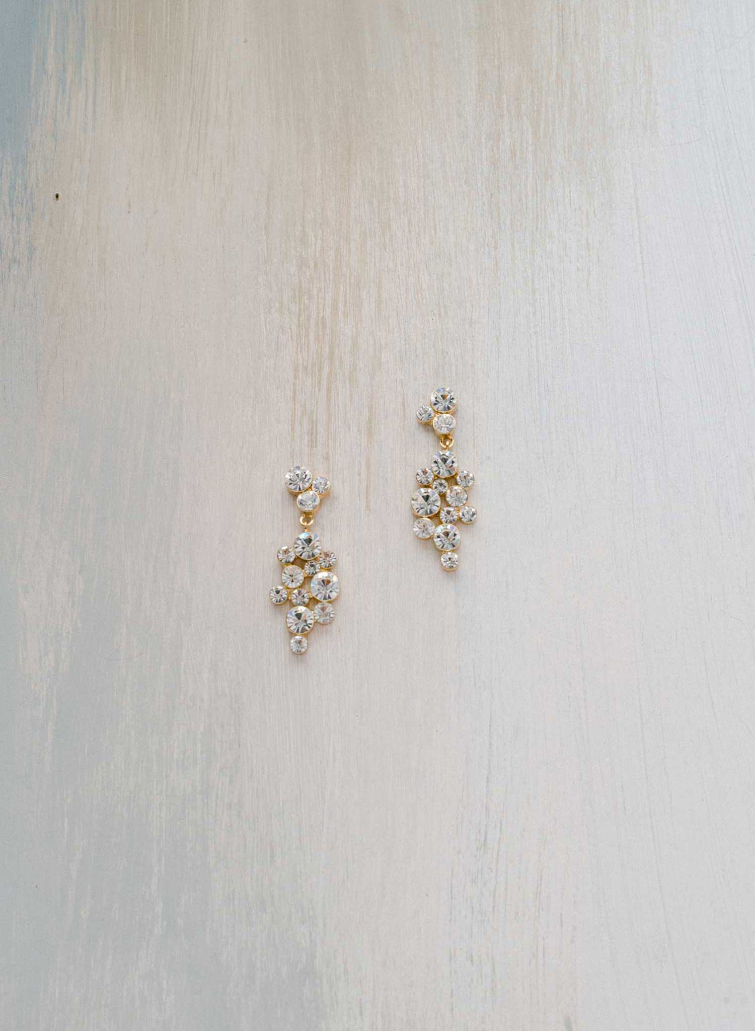 Champagne bubbles petite drop earrings - Style #2438