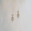 sparkly crystal gold and silver dangle bridal earrings, twigs & honey