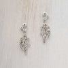 sparkly crystal gold and silver dangle bridal earrings, twigs & honey