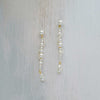 pearl spiral twisted handmade wedding earrings, twigs and honey