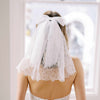 soft tulle white bridal hair bow, twigs and honey