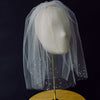Shimmering crystal double layer tulle veil - Style #2450
