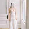 short crystal tulle blusher bridal veil, twigs & honey