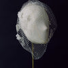 pearl and silk flower birdcage headband bridal veil, twigs and honey