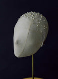 crinoline fabric pearl crystal wedding headband, twigs & honey