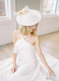 mini bridal birdcage round veil hat, twigs and honey
