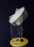 Vintage inspired bridal mini hat with veil - Style #2454
