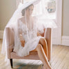 wide tulle veil long veil wedding hat, twigs & honey