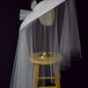 wide tulle veil long veil wedding hat, twigs & honey