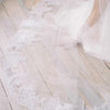 floral french lace trimmed long tulle veil with blusher, twigs and honey