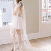 long french lace train wedding veil, twigs & honey