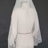 All over sheer florals French lace train veil - Style #2470