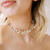 opal crystal and freshwater pearl bridal choker necklace, twigs and honey