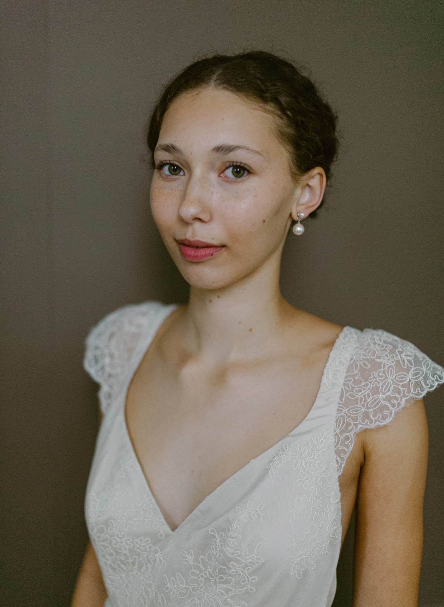 Simple pearl drop earrings - Style #2608