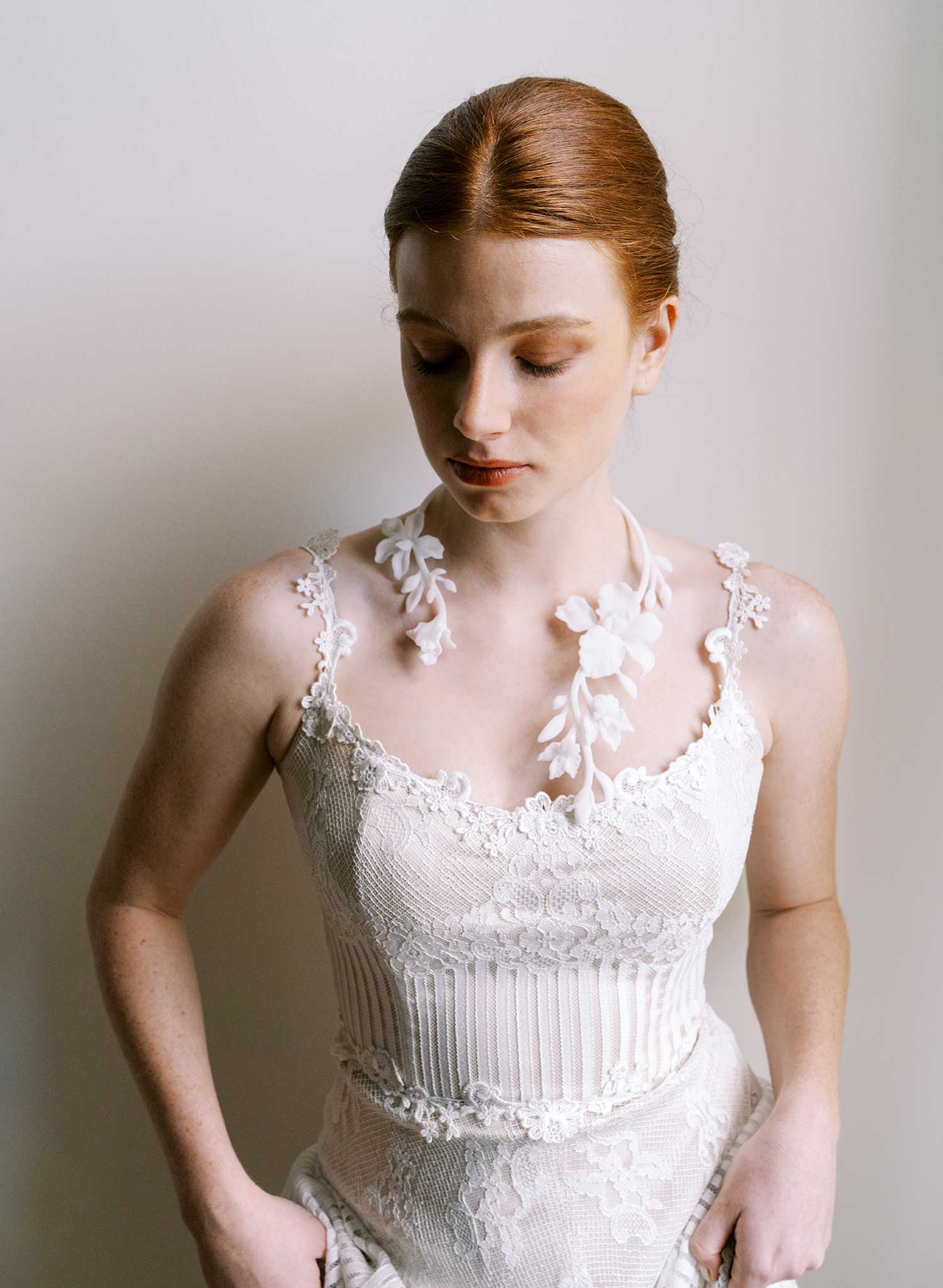 Climbing iris bridal necklace - Style #2614