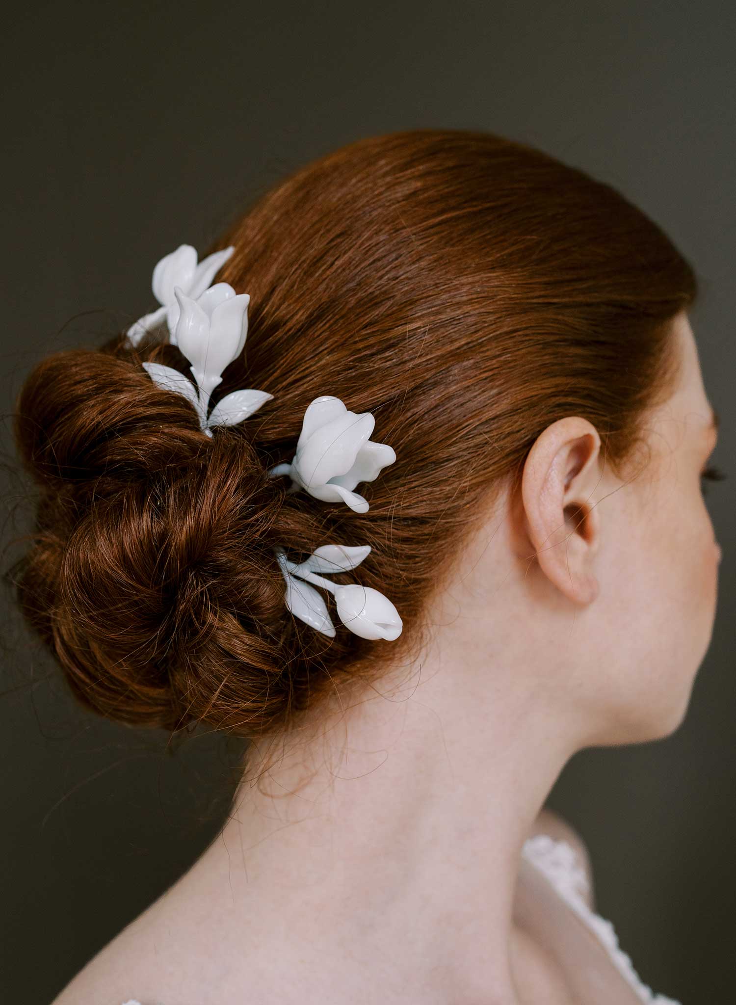 High gloss iris blooms hair pin set of 4 - Style #2615