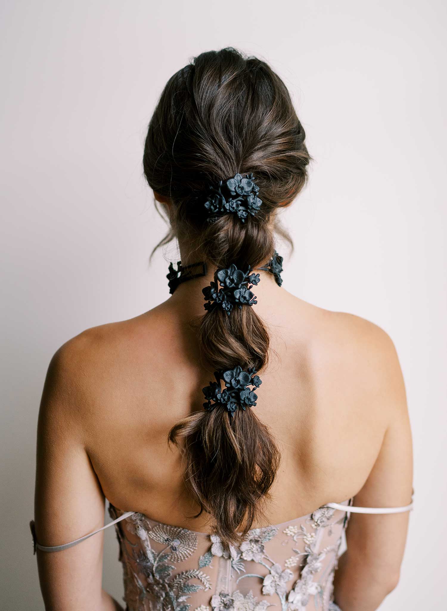 Orchid branches pony tail cuff - Style #2619