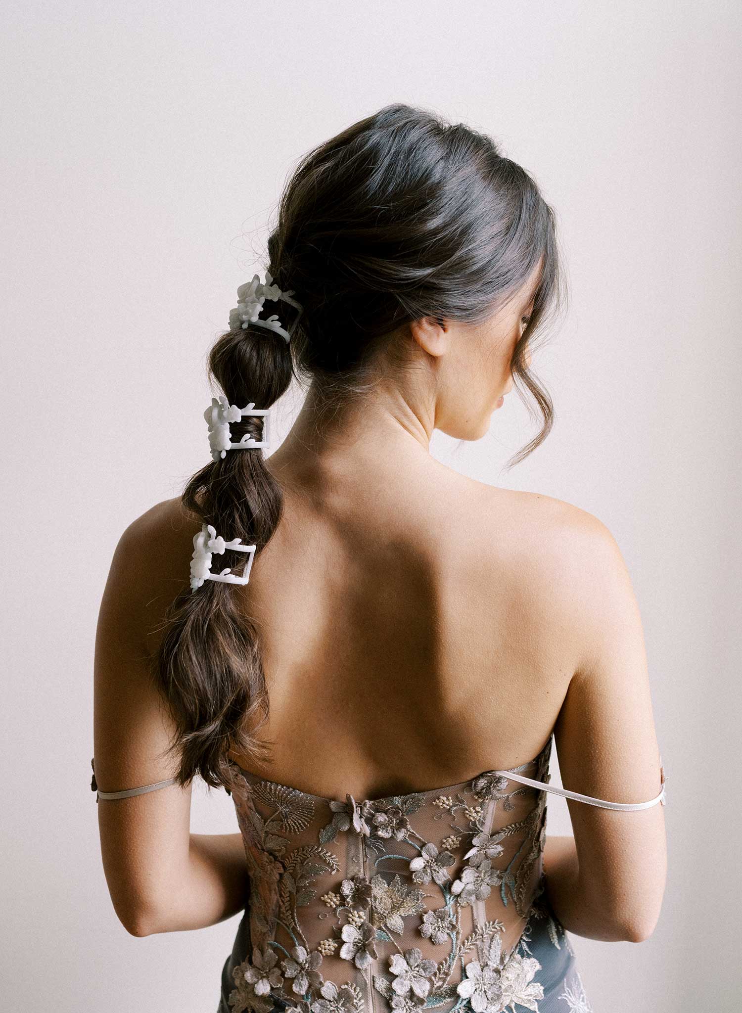 Orchid branches pony tail cuff - Style #2619