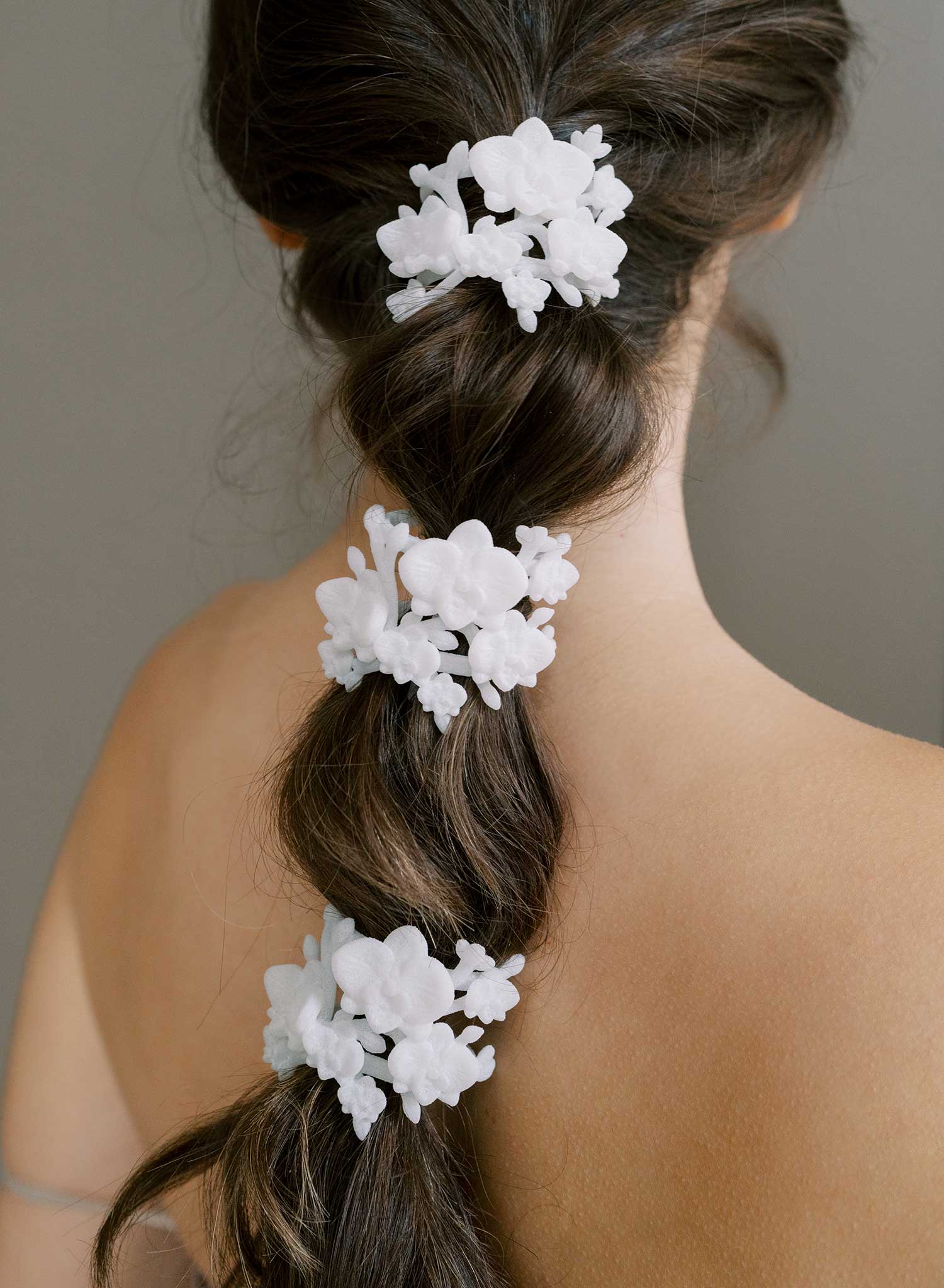 Orchid branches pony tail cuff - Style #2619
