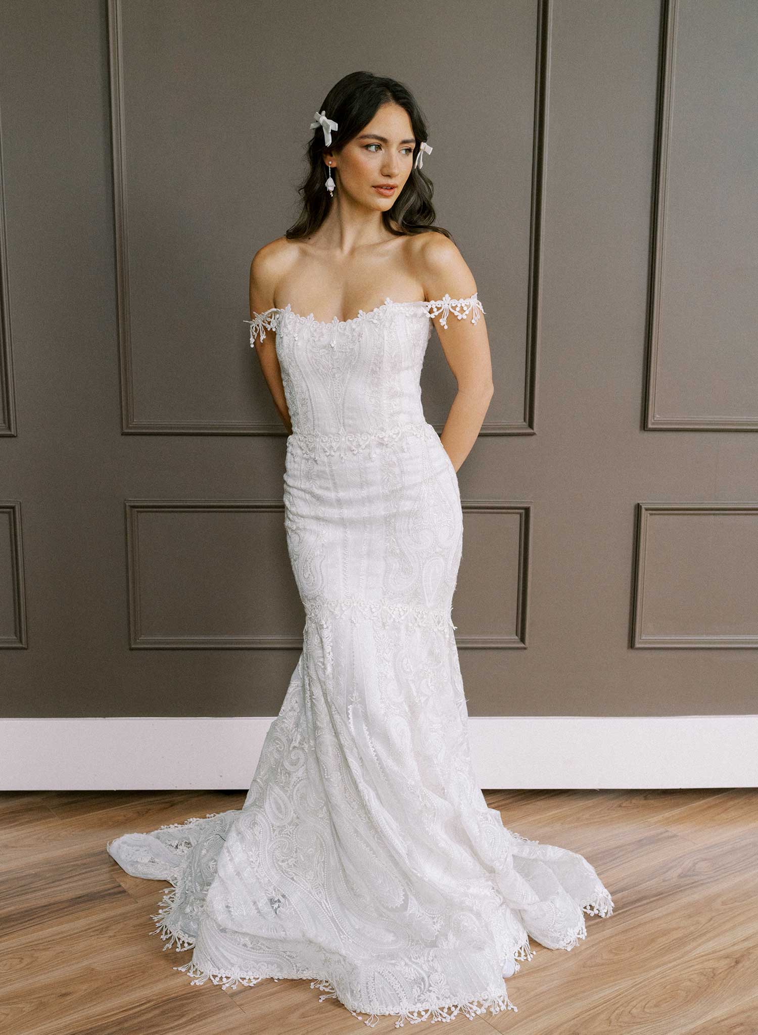 Double silk bow pins - Style #2623