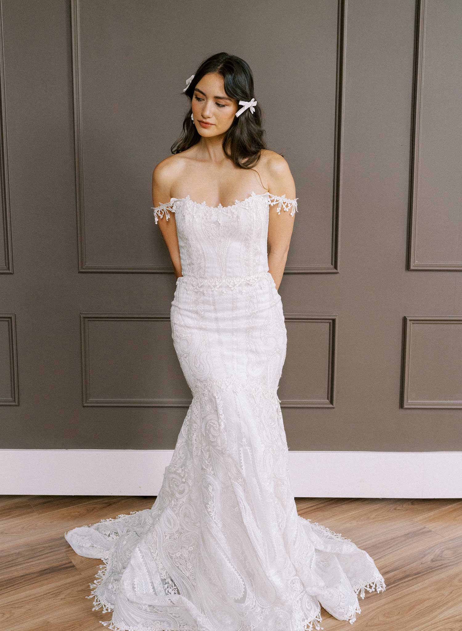 Double silk bow pins - Style #2623