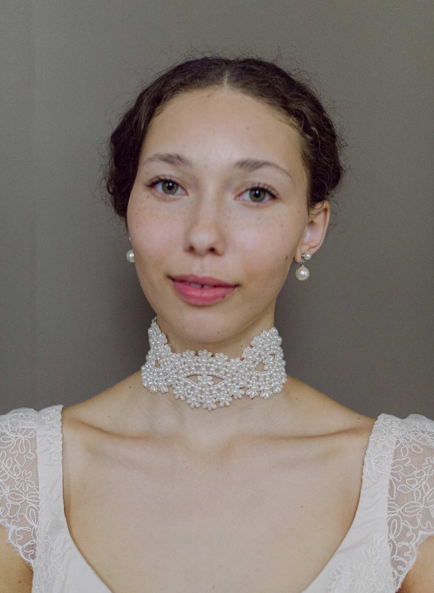 Pearl ornate choker necklace - Style #2625