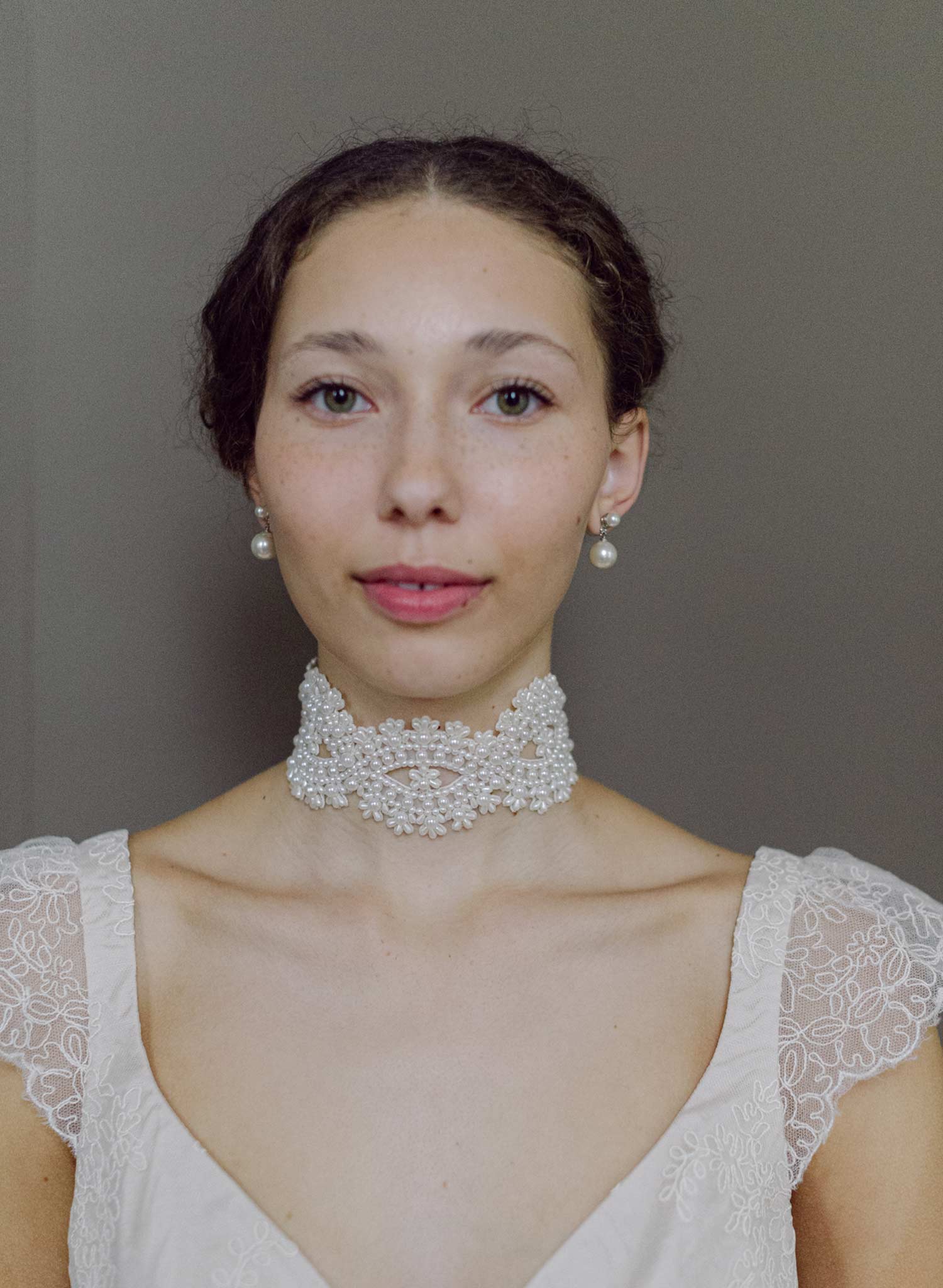 Pearl ornate choker necklace - Style #2625