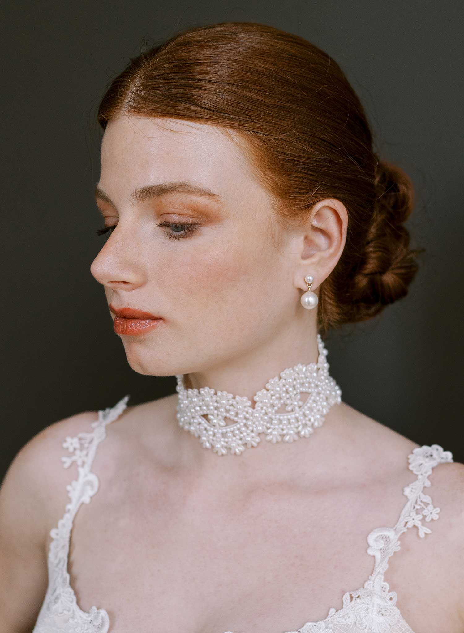 Pearl ornate choker necklace - Style #2625