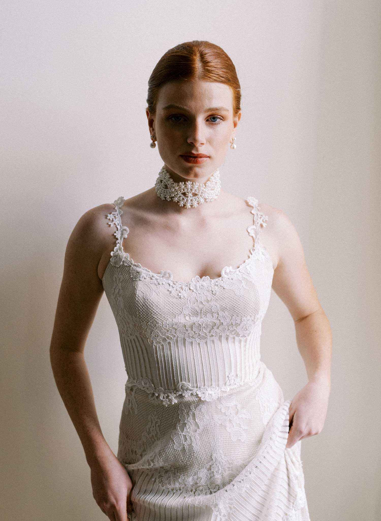 Pearl ornate choker necklace - Style #2625