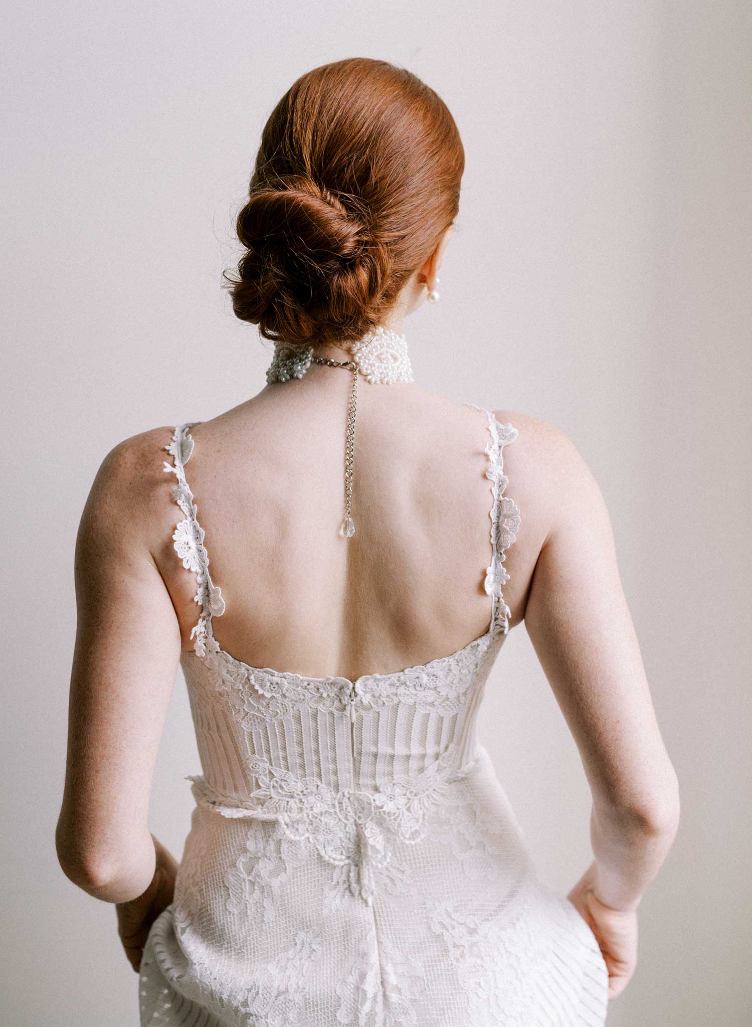 Pearl ornate choker necklace - Style #2625