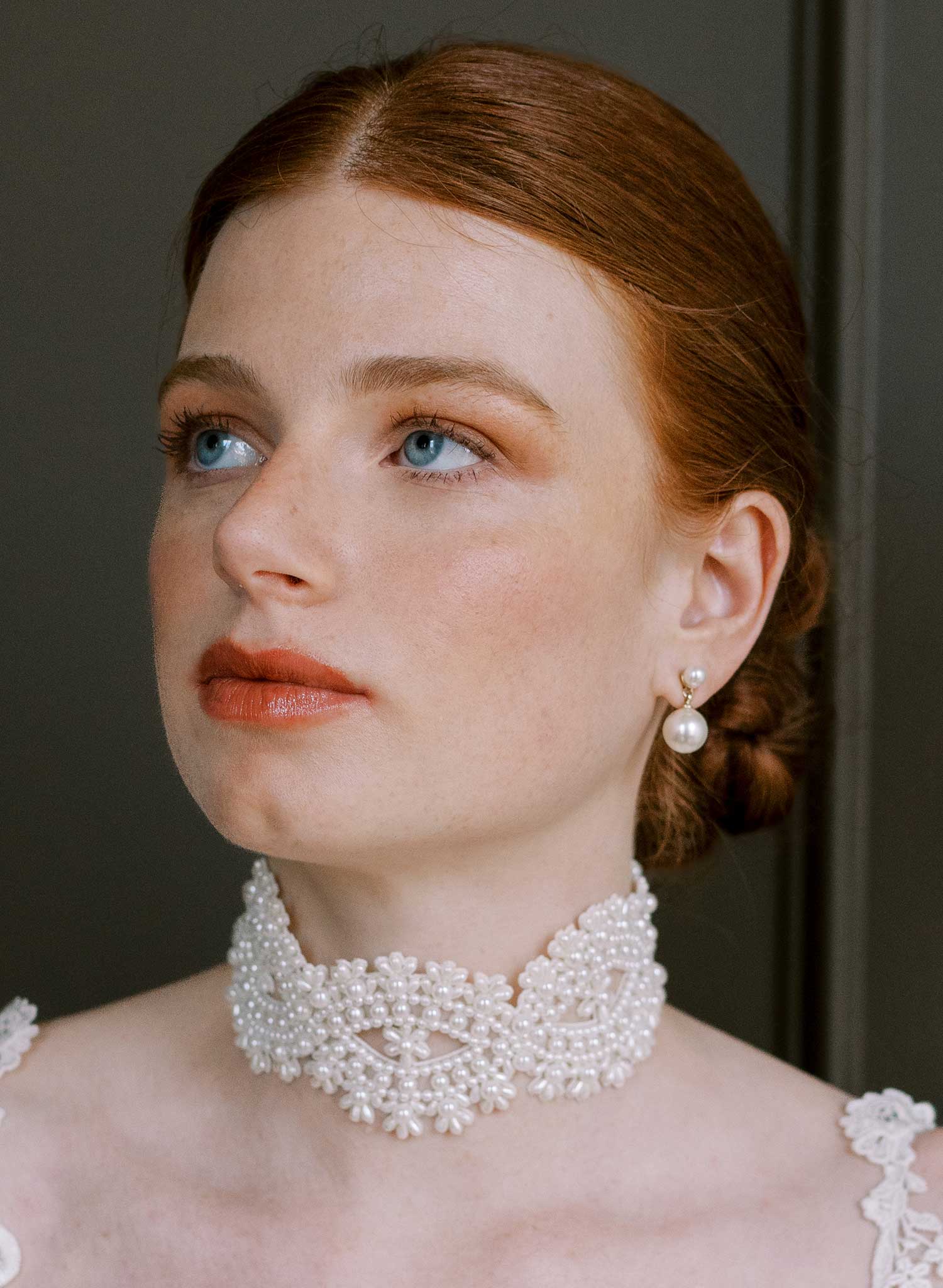 Pearl ornate choker necklace - Style #2625