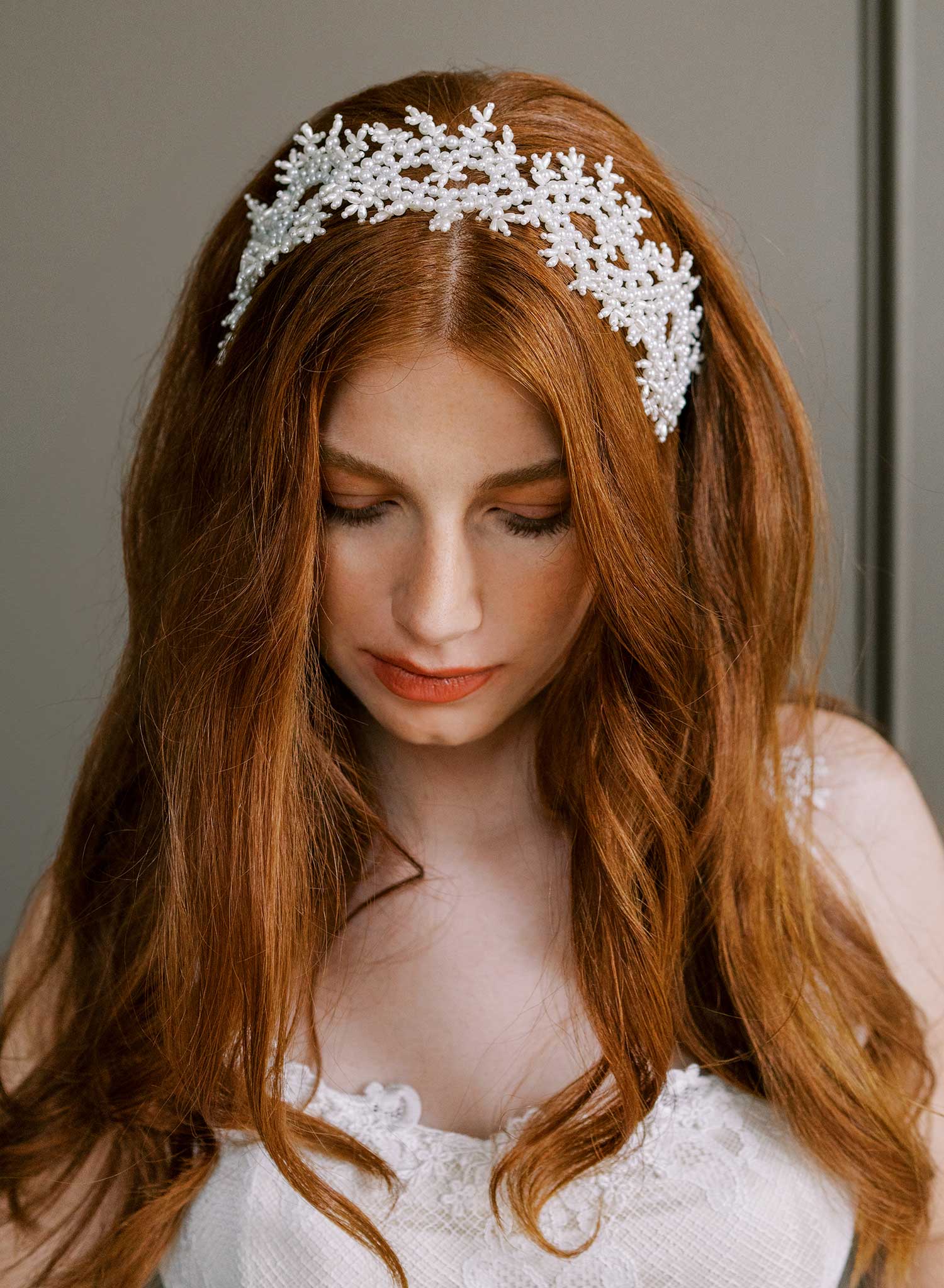 Pearl whimsy bridal headwrap - Style #2627