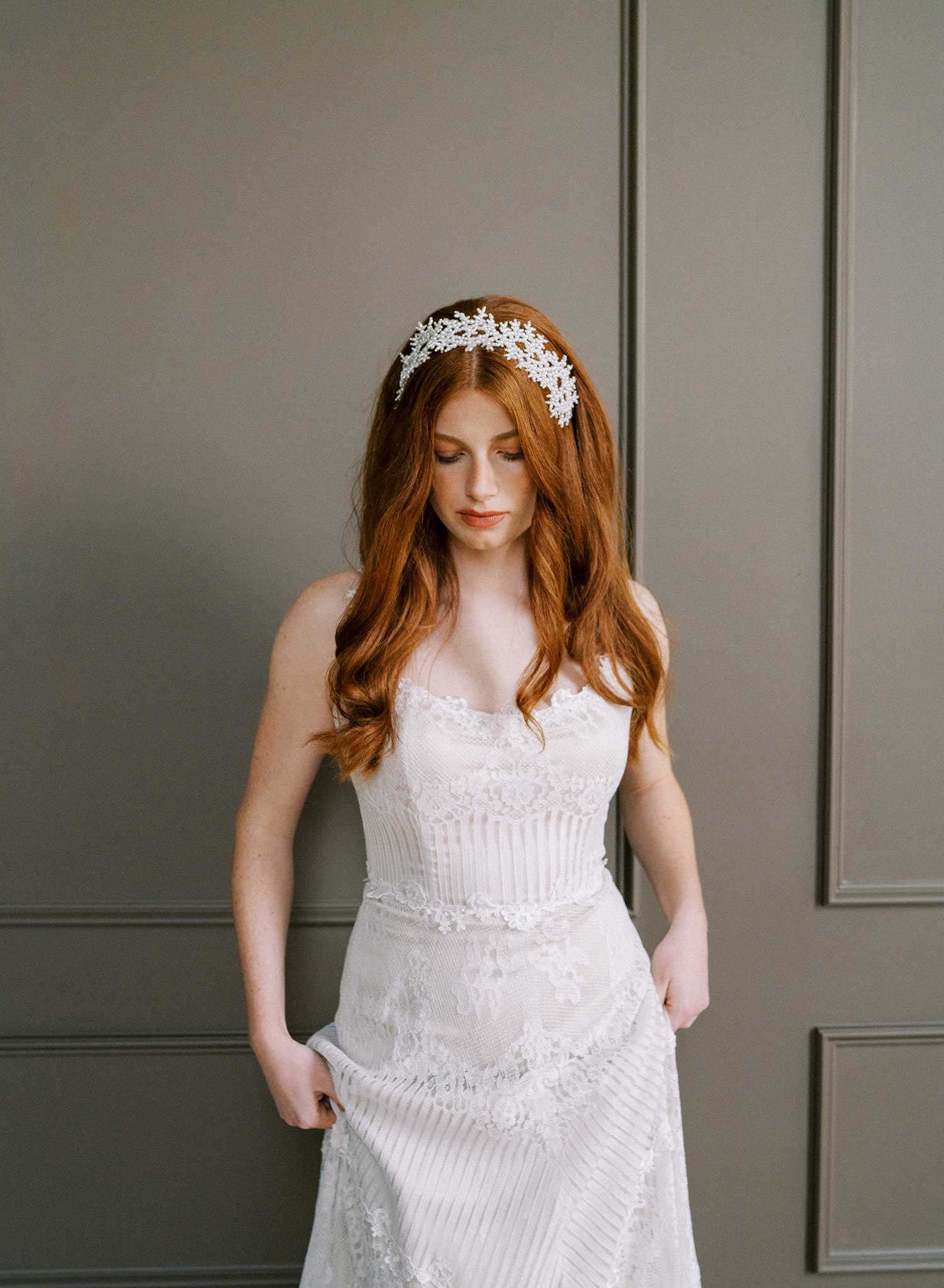 Pearl whimsy bridal headwrap - Style #2627