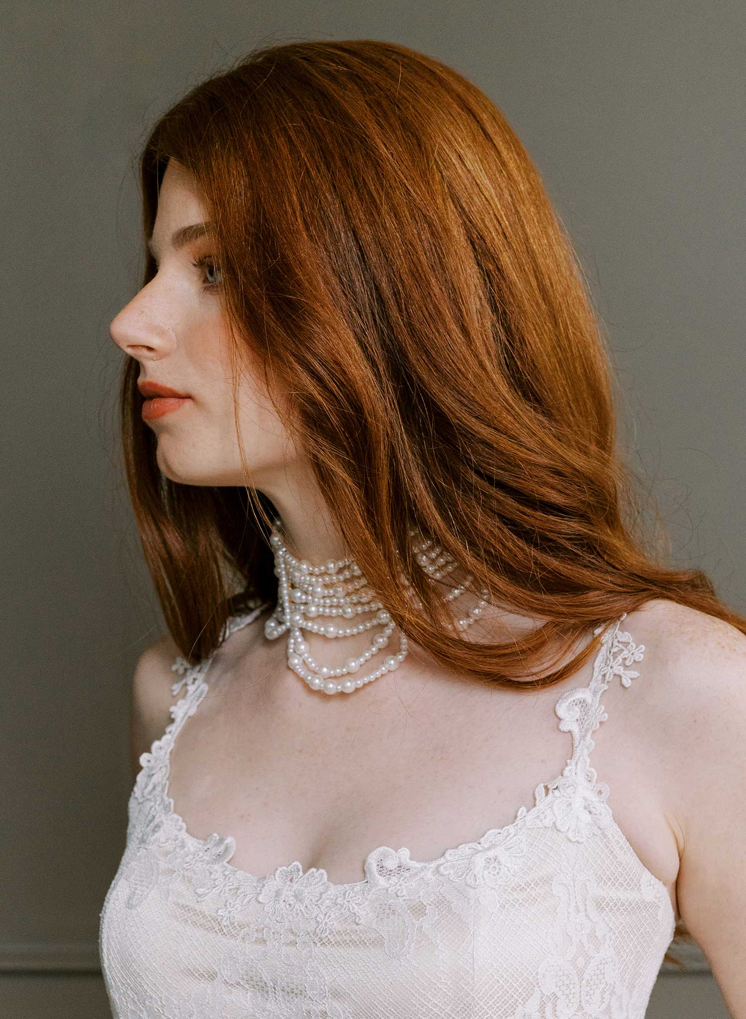 Pearl swags choker necklace - Style #2630