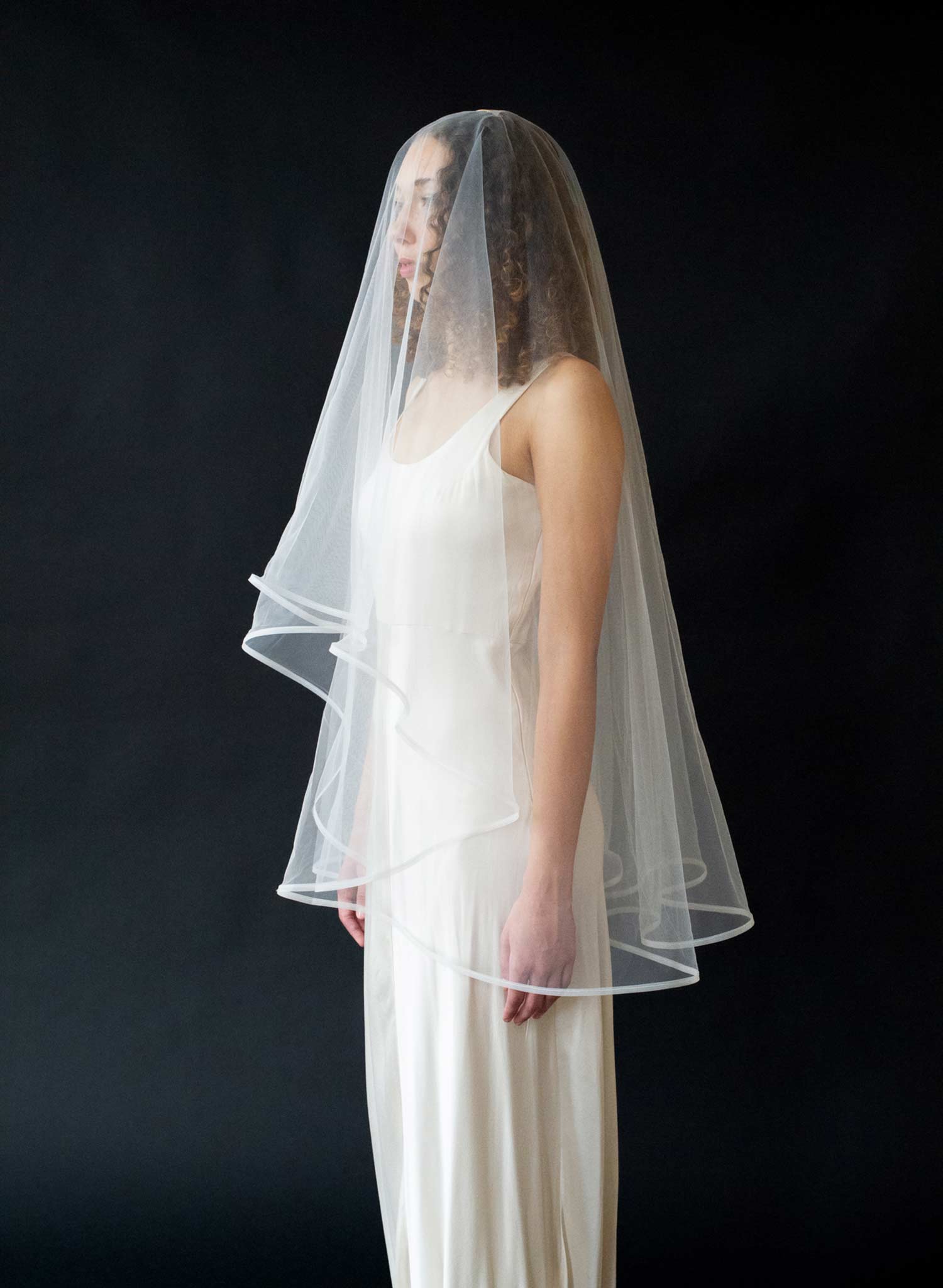 Horsehair edge bridal veil - Style #2649