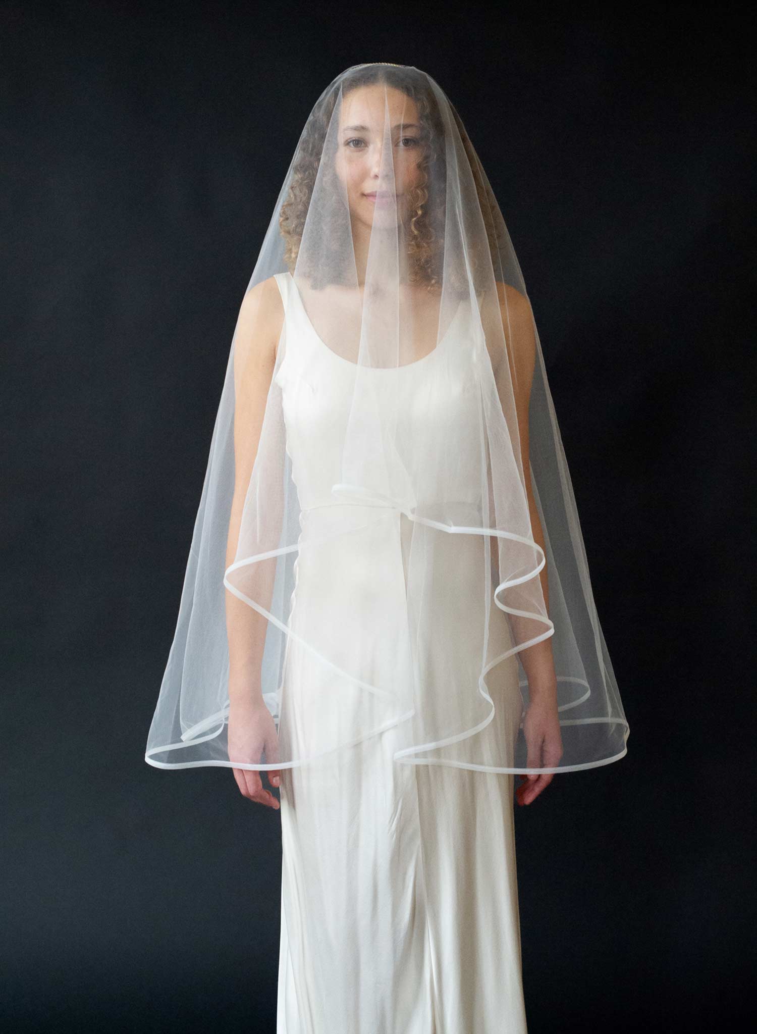 Horsehair edge bridal veil - Style #2649