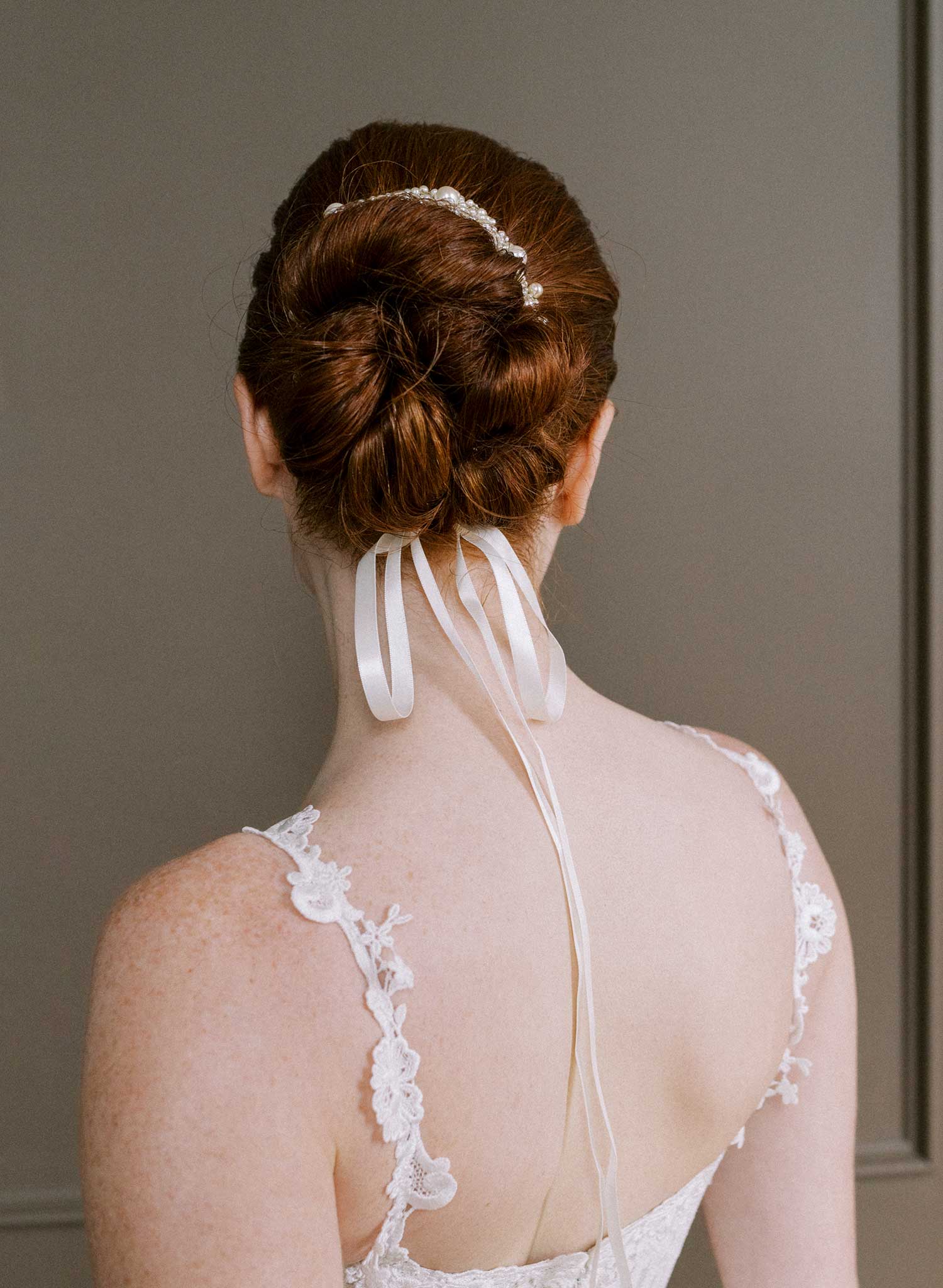 Decadent wide pearl bun wrap - Style #2658