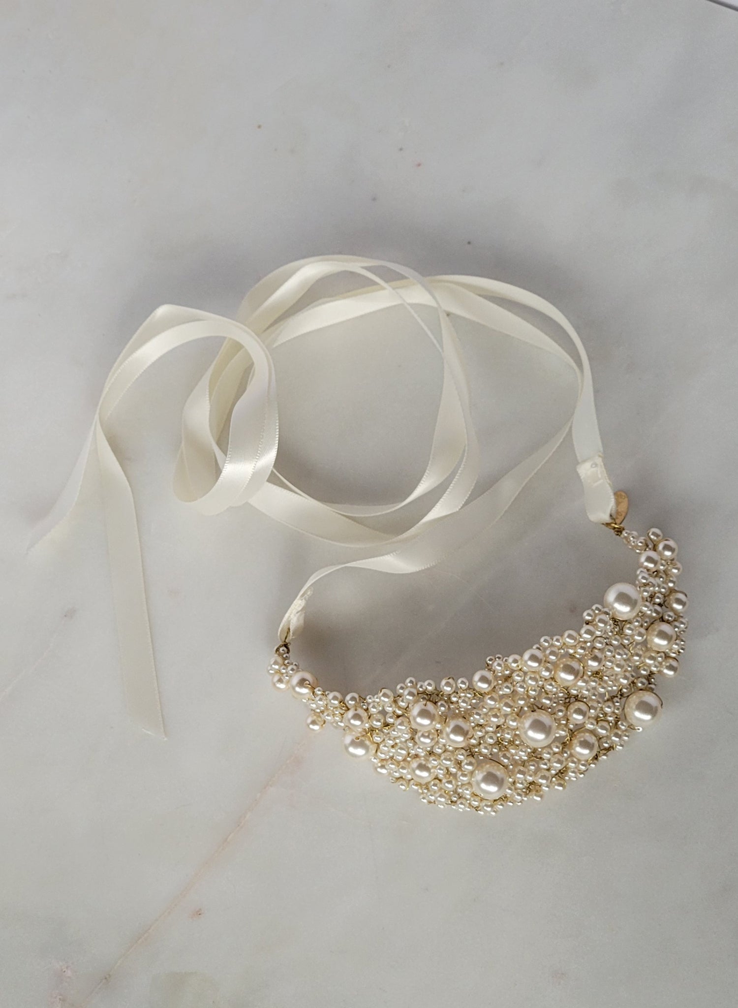 Decadent wide pearl bun wrap - Style #2658