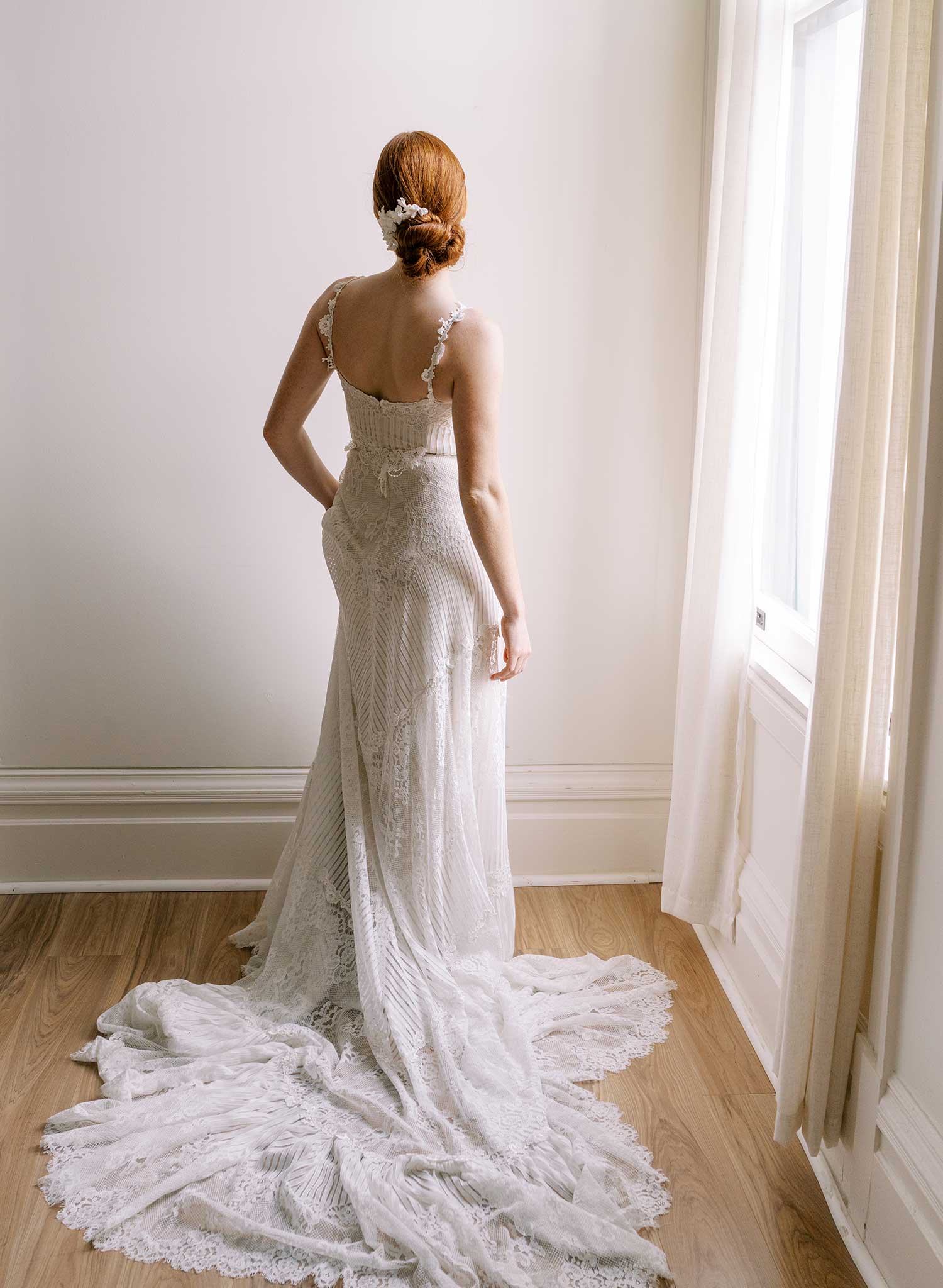 Abstract matte orchid flower hair comb - Style #2662