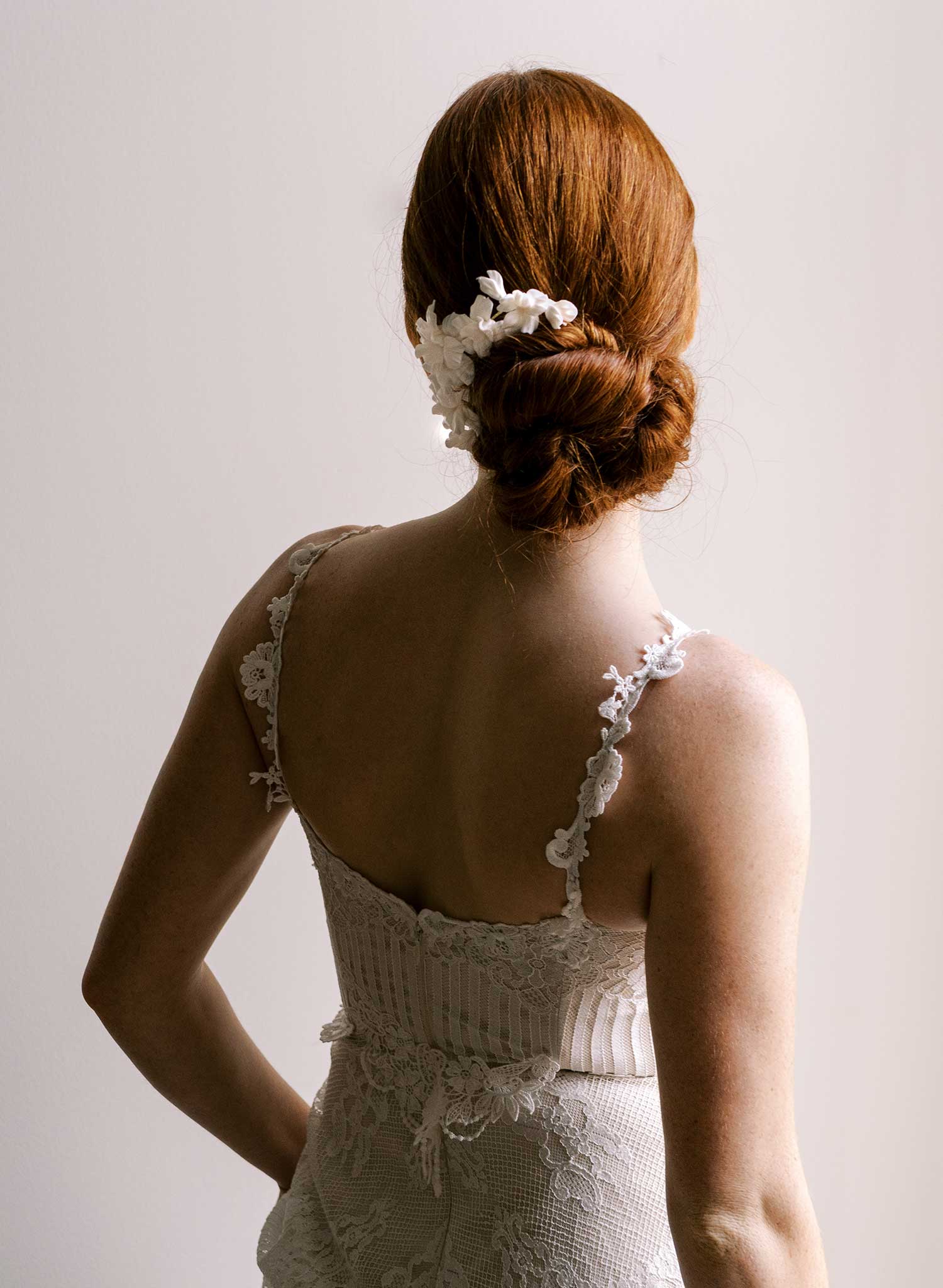 Abstract matte orchid flower hair comb - Style #2662