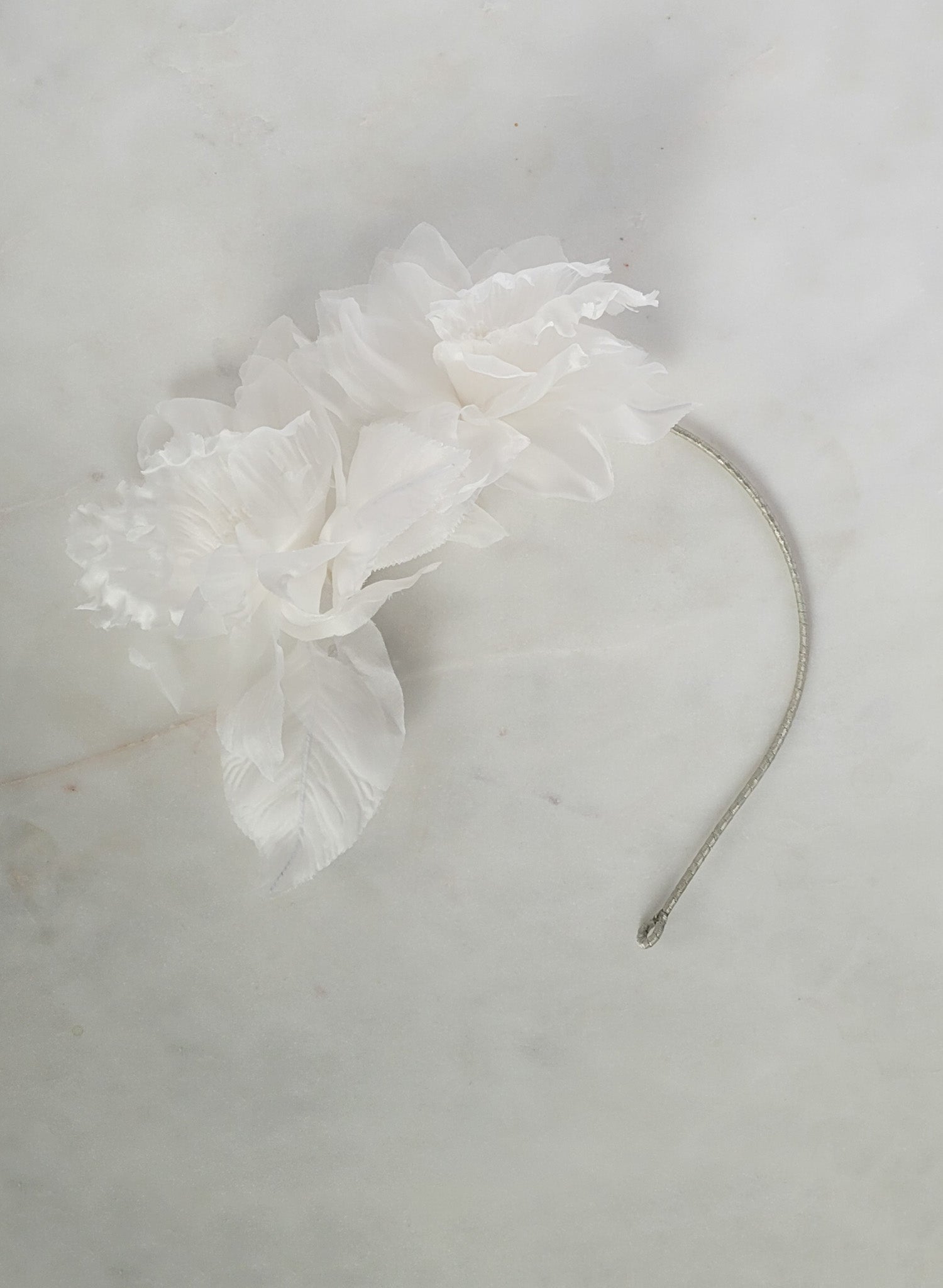 Double silk iris florals headband - Style #2668