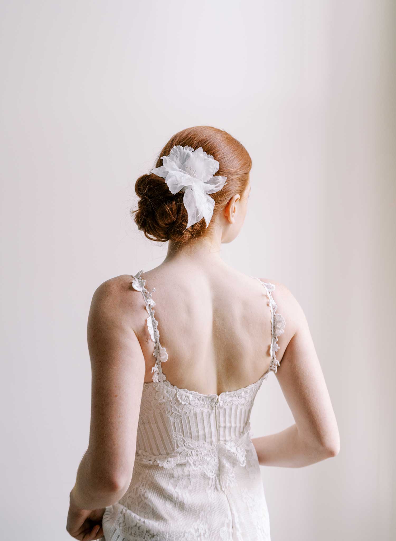 Silk organza iris bridal hair comb - Style #2670