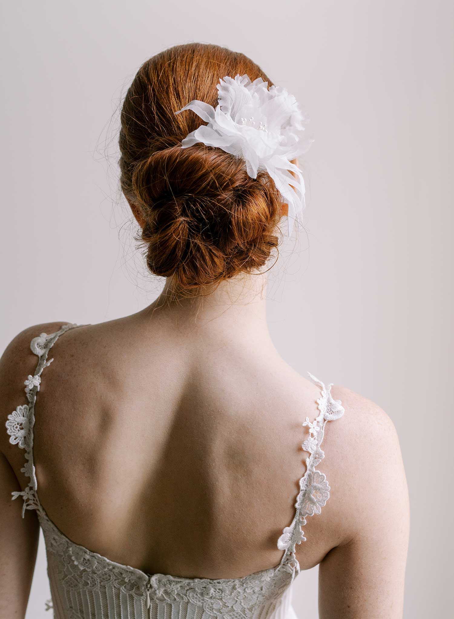 Silk organza iris bridal hair comb - Style #2670