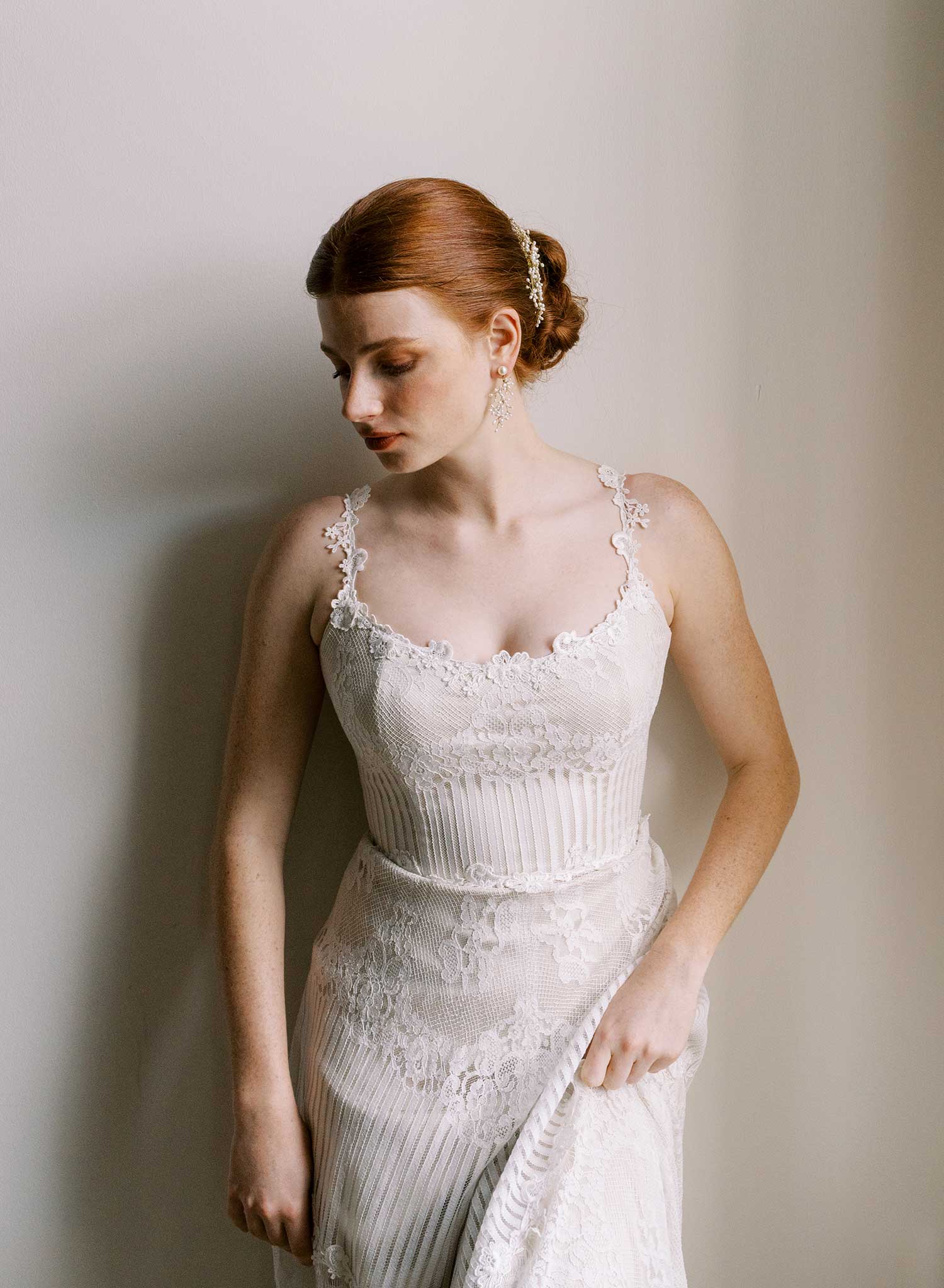 Baby's breath freshwater pearl earrings - Style #2673