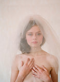 tulle veil with blusher, wedding veil