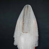 pearl bridal veil, blusher veil, weddings, tulle, twigs & honey