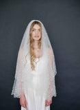 pearl bridal veil, blusher veil, weddings, tulle, twigs & honey