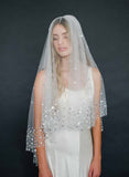 bridal art deco inspired veil, twigs & honey, wedding veil, accessory