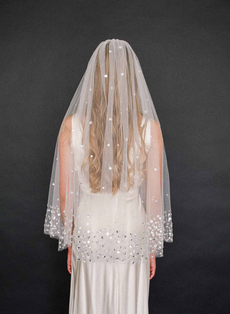 bridal art deco inspired veil, twigs & honey, wedding veil, accessory